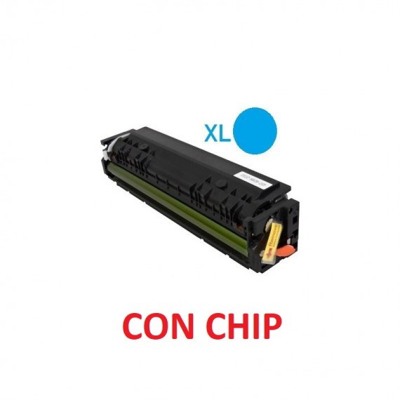 TONER W2211X CIANO COMPATIBILE 207X CON CHIP PER HP Color LaserJet Pro Color Pro M255,MFP M282nw,M283fw CAPACITA 2.450 PAGINE
