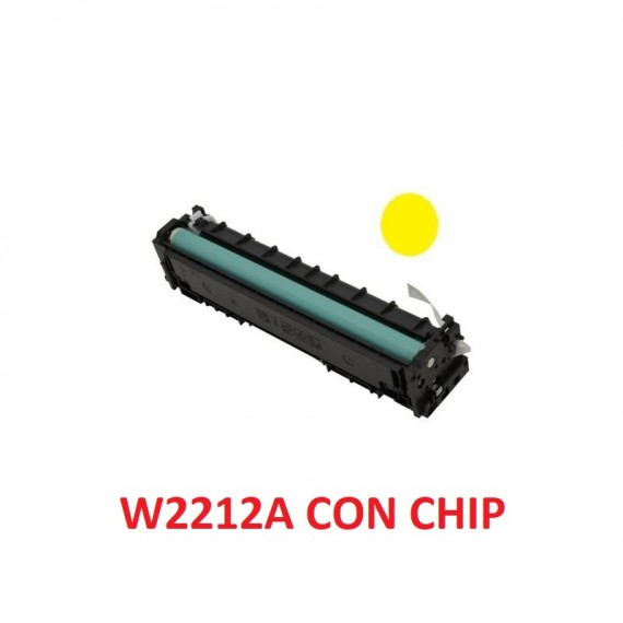 TONER W2212A GIALLO COMPATIBILE 207A CON CHIP PER HP Color LaserJet Pro Color Pro M255,MFP M282nwM283fw 1.250 PAGINE