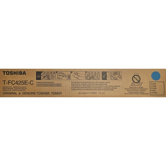 Toshiba T-FC425EC ciano 6AJ00000235 toner originale per Toshiba E-STUDIO 2525AC,3025AC,3525AC,4525AC FC425C 38.000 pagine