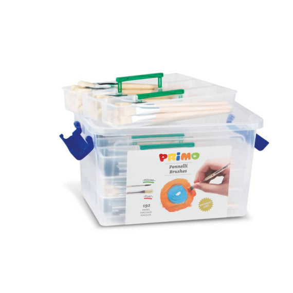 Valigetta pennelli punte miste Primo - 192 pezzi assortiti - 243PTQ192