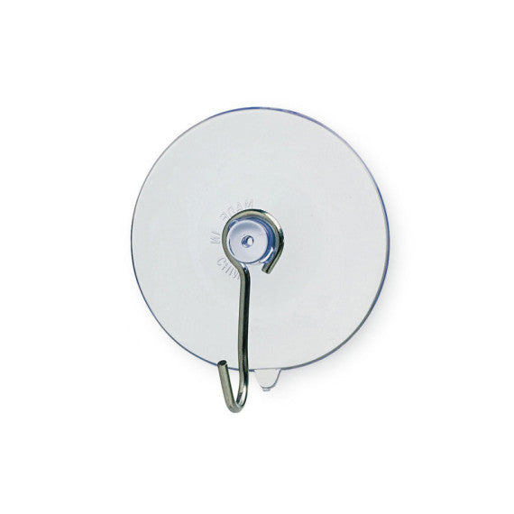 Ventose - con gancio in metallo - diametro 6 cm - trasparente - Lebez - conf. 144 pezzi