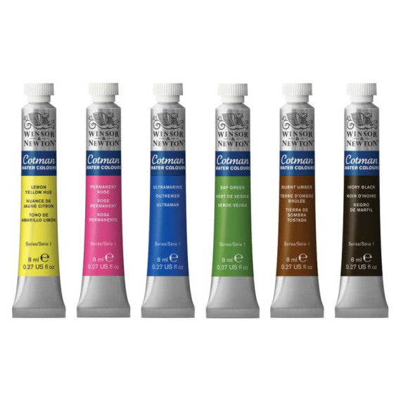 Acquarello fine Cotman in tubi da 8 ml - 6 colori assortiti - 0390635