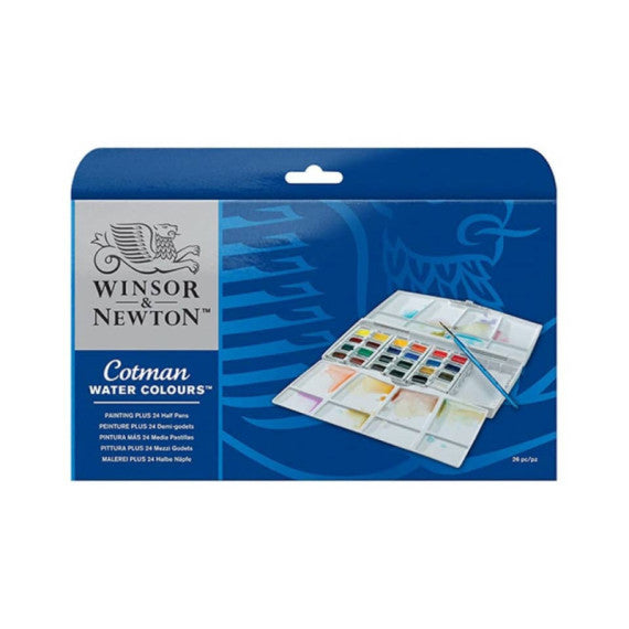 Acquarello tascabile Winson & Newton Cotman 24 mezzi godet assortiti - 0390376
