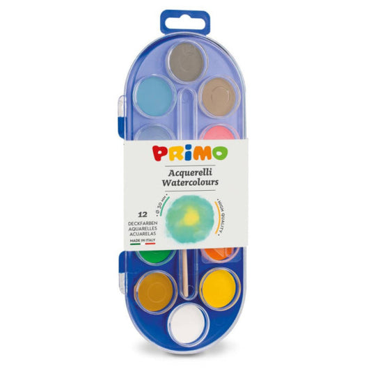 Acquerelli Primo Ø 30 mm in conf. da 12 colori assortiti - 112A12SG