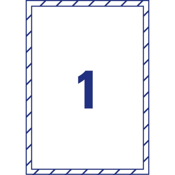 Adesivi per finestre Avery in carta con pellicola plastificatrice in conf. da 10 pz 210x297 mm - L9001-10