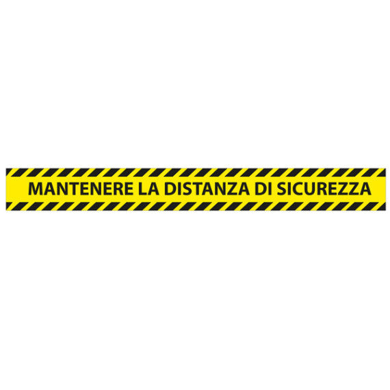 Adesivo da terra - mantenere la distanza di sicurezza -  90 x 10 cm - Studio T - conf. 5 pezzi