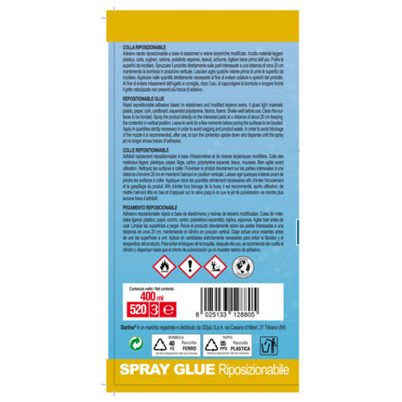 Adesivo spray - riposizionabile - 400 ml - Starline