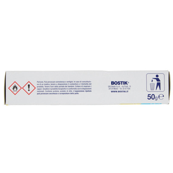 Adesivo Supertrasparente - universale - 50 gr - trasparente - Bostik