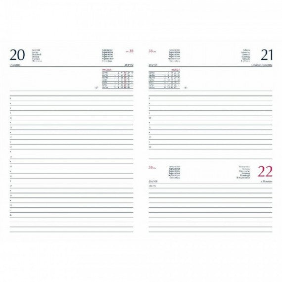 Agenda 2024 Giornaliera 14,5x20,5 cm S/D Q-Connect Madrid rosso inglese 0640SPEC-RI