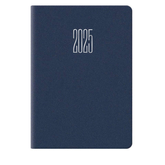 Agenda 2025 bigiornaliera gommato 6,6x9,9 cm blu 25-049100401C