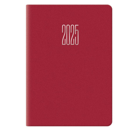 Agenda 2025 bigiornaliera gommato 6,6x9,9 cm rosso 25-049100403C
