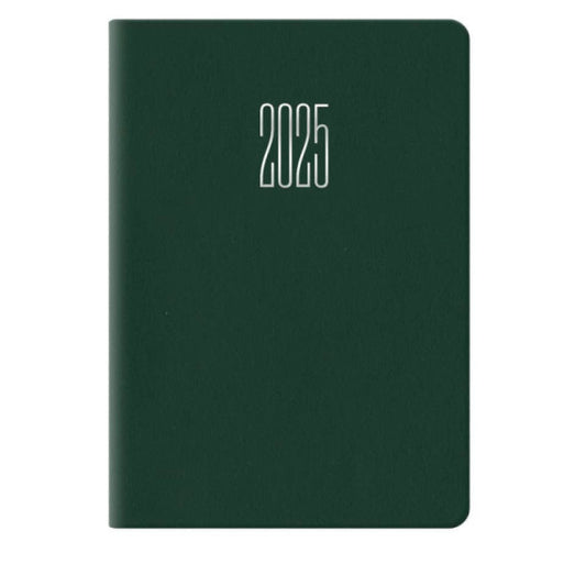 Agenda 2025 bigiornaliera gommato 6,6x9,9 cm verde 25-049100404C