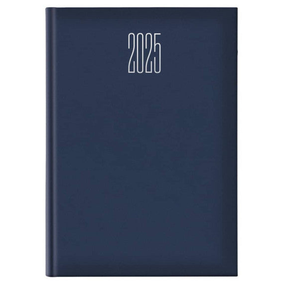 Agenda 2025 Giornaliera A4 S/D separati Gommato blu 25-065100401C
