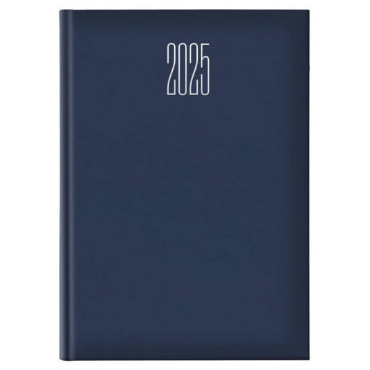 Agenda 2025 Giornaliera A4 S/D separati Gommato blu 25-065100401C