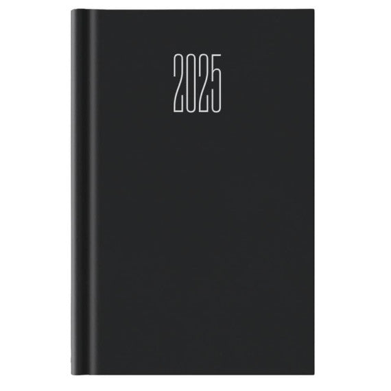 Agenda 2025 giornaliera gommato 11x16,5 cm nero 25-062100406C