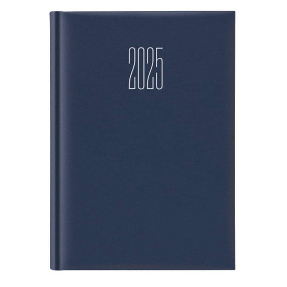Agenda 2025 Giornaliera S/D abbinati 17x24 cm Gommato blu 25-647B00401C