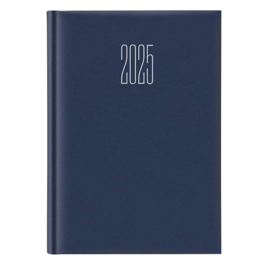 Agenda 2025 Giornaliera S/D separati 14,5x20,5 cm Gommato blu 25-628B00401C