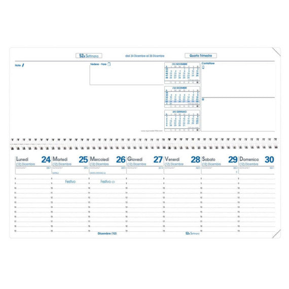 Agenda 2025 Quo Vadis Agendascop IT Impala 30x10 cm - conf. 6 pz settimanale assortiti - 02003725MQ