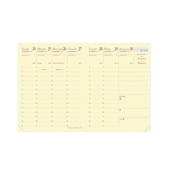Agenda 2025 Quo Vadis Carla Prestige rubr. IT Impala 8x10,5 cm - settimanale - 36832925MQ