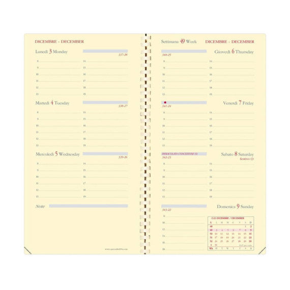 Agenda 2025 Quo Vadis Planorizon rubr. IT Impala 8,8x17 cm - conf. 6 pz settimanale assortiti - 37419525MQ