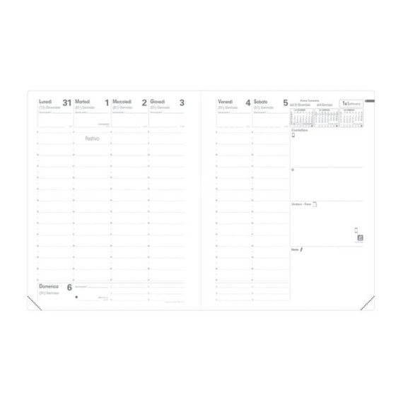 Agenda 2025 Quo Vadis Presidente IT Impala 10x15 cm - conf. 6 pz assortiti - settimanale - 01623325MQ