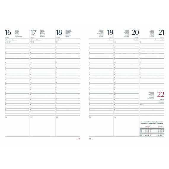 Agenda 2025 Settimanale 17x24 cm Gommato blu 25-054800401C