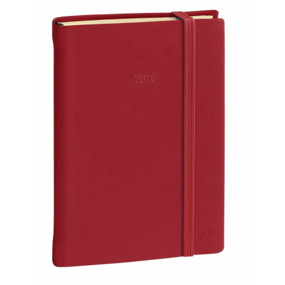 Agenda giornaliera 2025 Quo Vadis Daily 17 Prestige Silk 12x17 cm rosso 37601625MQ