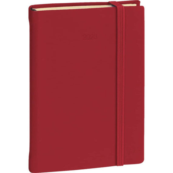 Agenda giornaliera 2025 Quo Vadis Daily 21 Prestige Silk 13x21 cm rosso - 37501425MQ