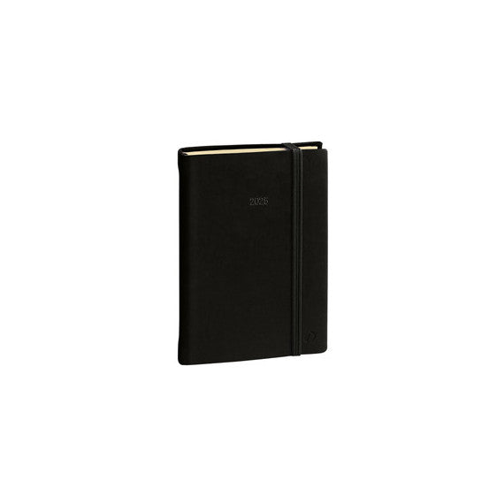 Agenda giornaliera - Daily 21 Prestige 2025 - 13 x 21 cm - copertina Silk - nero - Quo Vadis