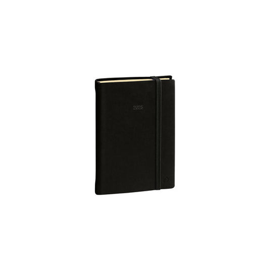 Agenda giornaliera - Daily 21 Prestige 2025 - 13 x 21 cm - copertina Silk - nero - Quo Vadis