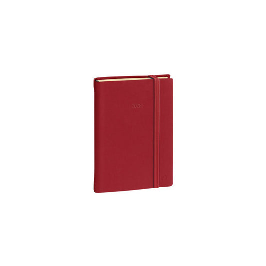 Agenda giornaliera Daily Pocket Prestige Silk 2025 - 8,5 x 13 cm - bordeaux - Quo Vadis