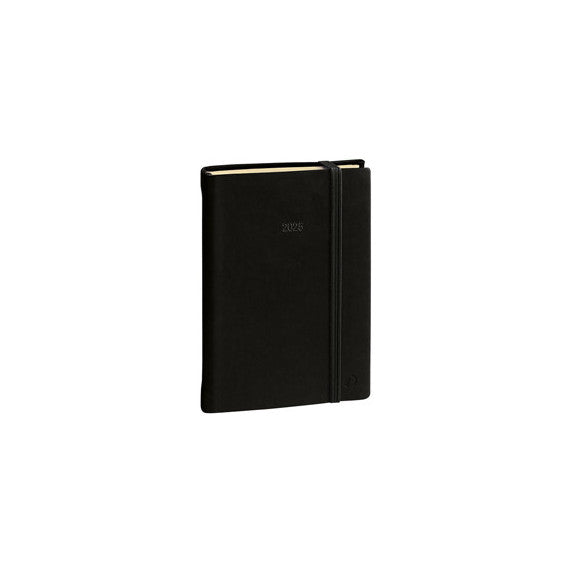 Agenda giornaliera Daily Pocket Prestige Silk 2025 - 8,5 x 13 cm - nero - Quo Vadis