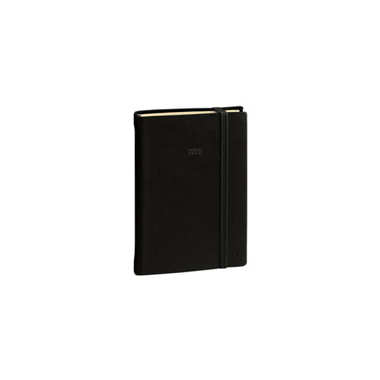 Agenda giornaliera Daily Pocket Prestige Silk 2025 - 8,5 x 13 cm - nero - Quo Vadis