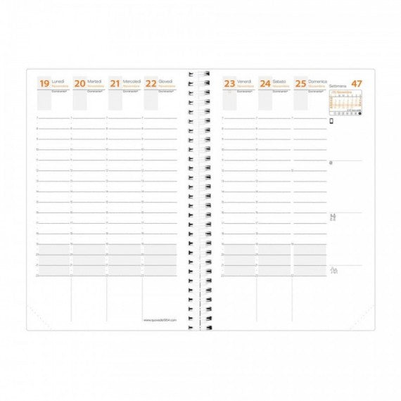 Agenda settimanale 2024 Quo Vadis Time&Life Pocket 10x15 cm bordeaux 53912324MQ