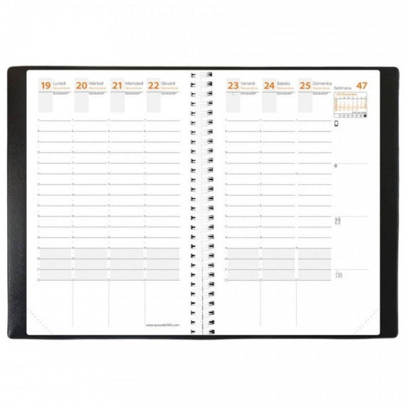 Agenda settimanale 2024 Quo Vadis Time&Life Pocket 10x15 cm bordeaux 53912324MQ