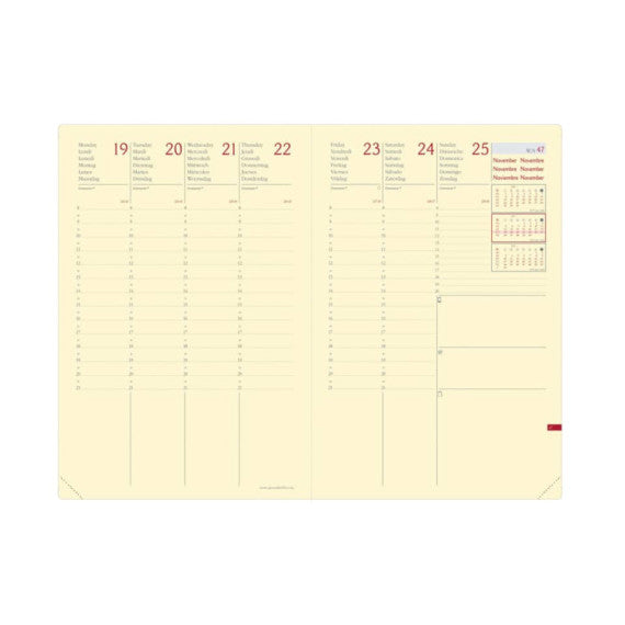 Agenda settimanale 2025 Quo Vadis Ministro Prestige Silk 16x24 cm nero 28651925MQ