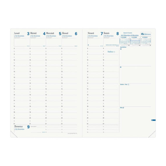 Agenda settimanale 2025 Quo Vadis Ministro Riciclata Equology 16x24 cm rosso - 01587825MQ