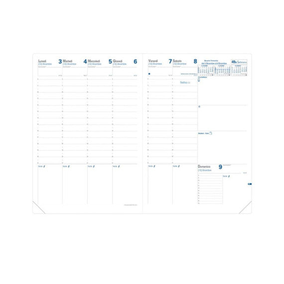 Agenda settimanale 2025 Quo Vadis Prenote Club  21x29,7 cm rosso - 02433125MQ