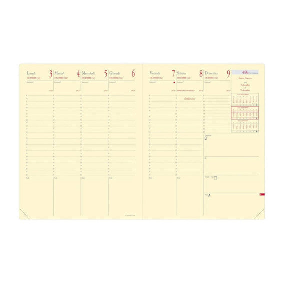 Agenda settimanale 2025 Quo Vadis Presidente Prestige Soho 21x27 cm nero 28736925MQ