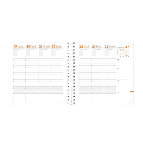 Agenda settimanale 2025 Quo Vadis Time&Life Medium 16x16 cm nero 54012525MQ