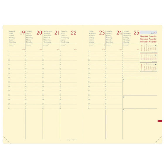 Agenda settimanale Ministro Prestige 2025 - 16 x 24 cm - silk nero - Quo Vadis