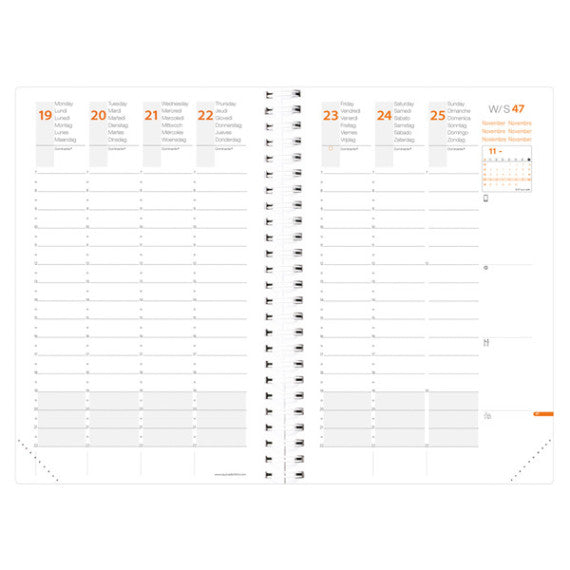 Agenda settimanale Time&Life Pocket 2025 - 10 x 15 cm - rosa iridecente - Quo Vadis