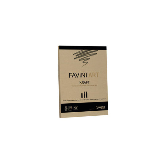 Album collato Kraft - A4 - 120 gr - 50 fogli - Favini Art