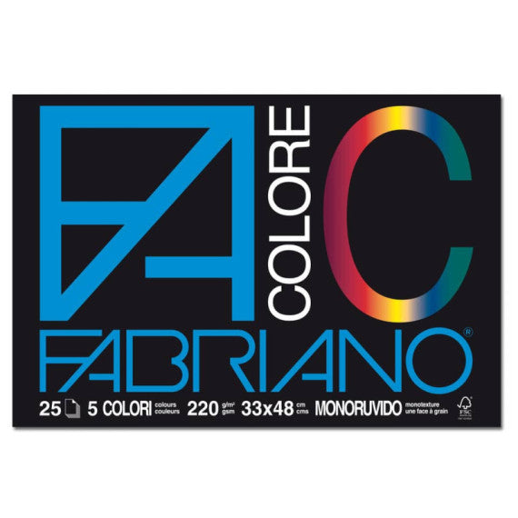 Album da disegno Fabriano FACOLORE 24x33 cm 220 g/m² 25 ff - 5 colori 65251524