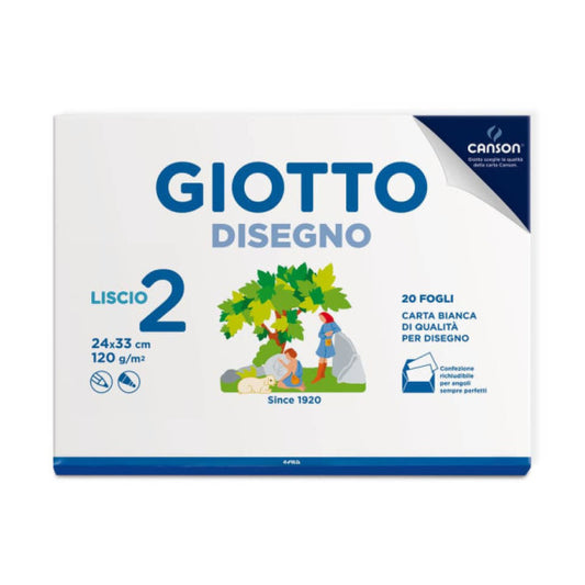 Album da disegno Giotto Disegno 2 120 g-  24x33 cm liscio - 20 fogli 583100