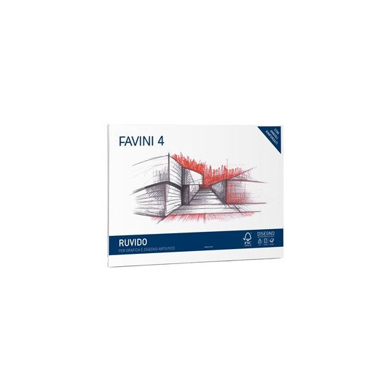Album Favini 4 - 33x48cm - 220gr - 20 fogli - ruvido - Favini