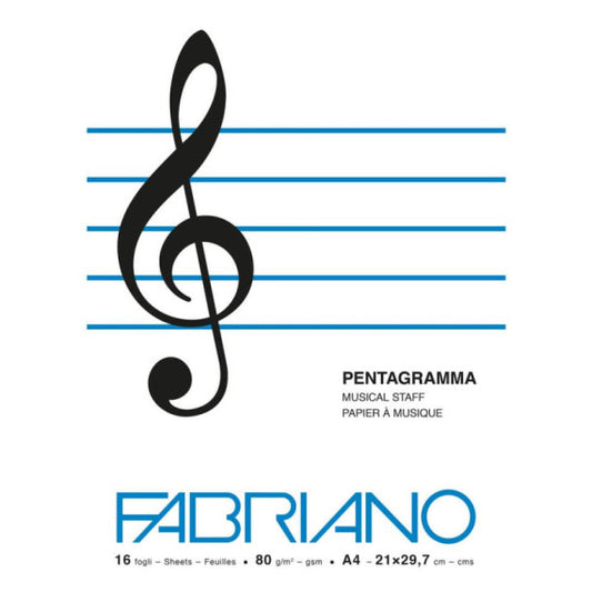 Album musica Fabriano 16 fogli - 80 g formato A4 - 19100378