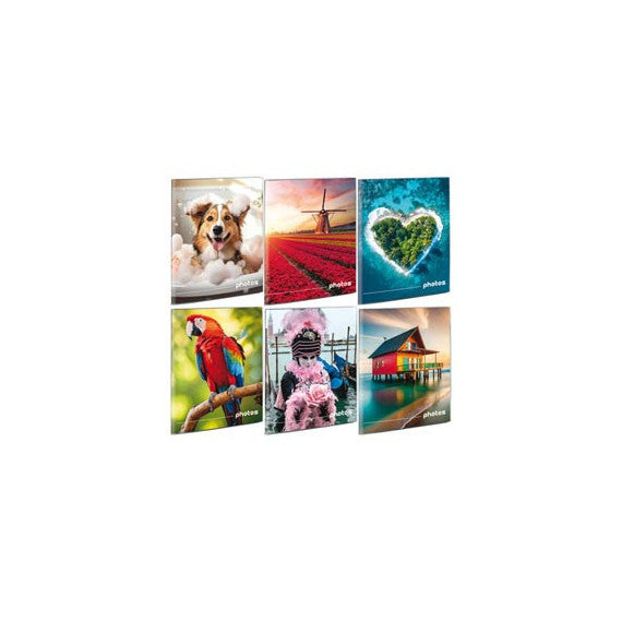 Album portafoto a busta saldato - assortiti - 17 x 21cm - contiene fino a 24 foto da 14,5 x 20cm - Lebez