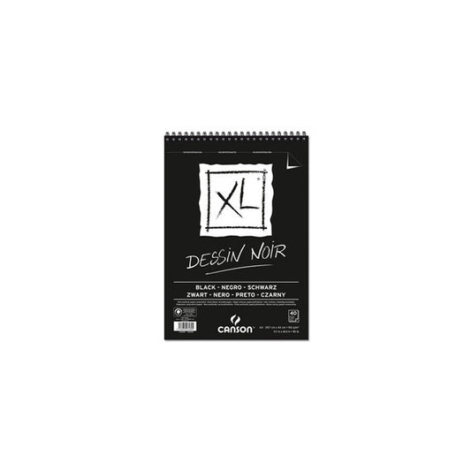 Album spiralato lato corto XL - A3 - 150 gr - 40 fogli - nero - Canson