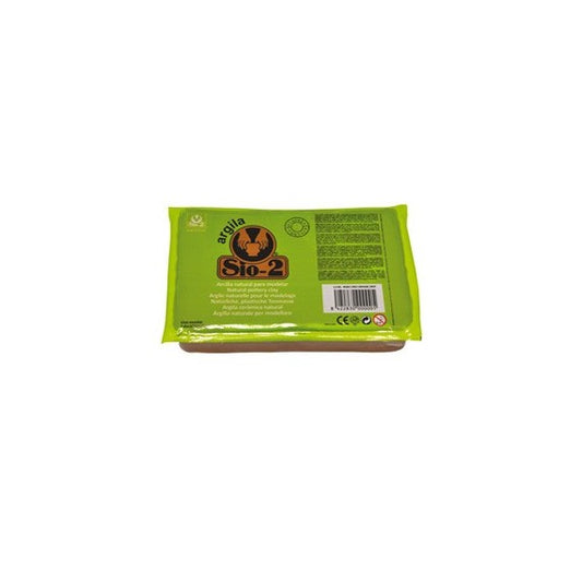 Argilla naturale 100% - panetto 1,5 kg - rosso - Cwr